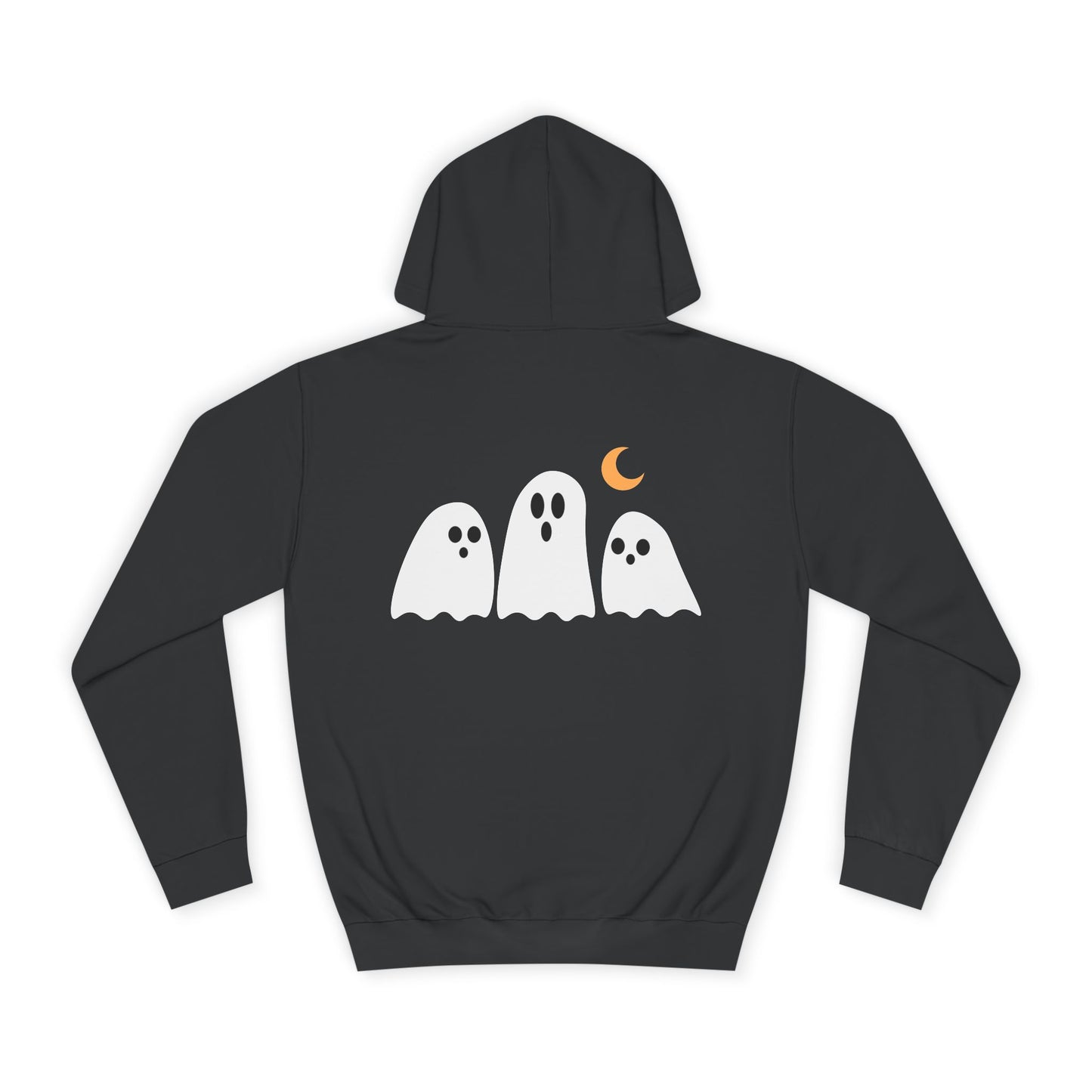 Spooky Season Unisex College Hoodie, Halloween Sweatshirt, Ghost Print Hoodie, Cozy Fall Apparel, Casual College Wear