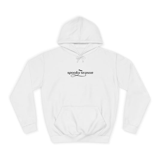 Spooky Season Unisex College Hoodie, Halloween Sweatshirt, Ghost Print Hoodie, Cozy Fall Apparel, Casual College Wear